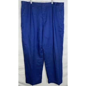 NWOT Men's Big & Tall DELF Collection 100% Linen Royal Blue Beach Pants 48 X 34